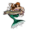 Boneyard Fly Gear 5" x 6" Mermaid Musky Decal | Musky Town