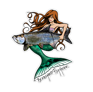 Boneyard Fly Gear 5" x 6" Mermaid Tarpon Decal | Musky Town