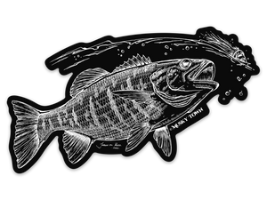 MT Blackout "Diver Smallie" Fly Art Decal | Musky Town